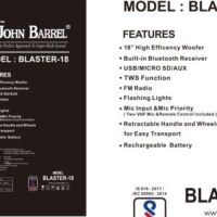 Blaster 18 SPECS