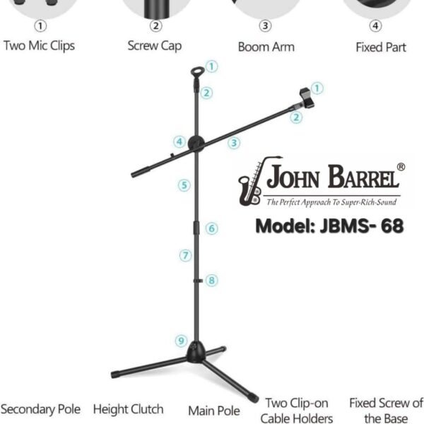 JBMS-68 DUAL MICROPHONE STAND